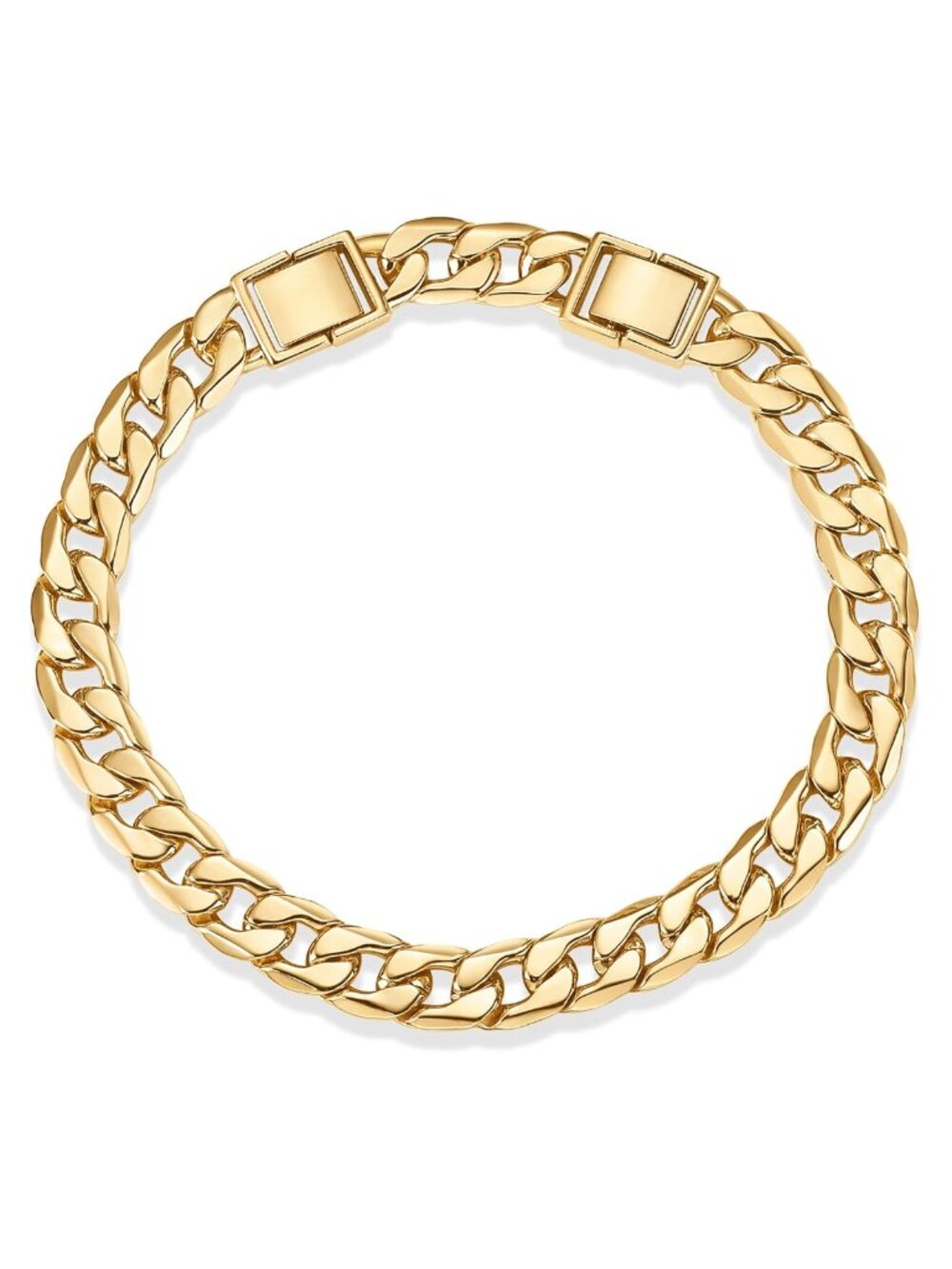 14K Gold Plated Chunky Curb Chain Anklet for Women